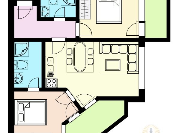Moderne Zwei-Zimmer-Wohnung in Pomorie - 0