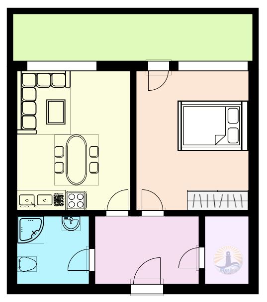Geräumige Wohnung mit einem Schlafzimmer in Pomorie - 0