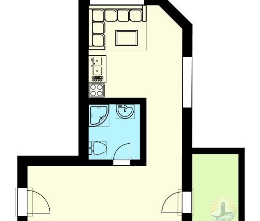 Elegancki apartament z jedną sypialnią w Pomorie - 0