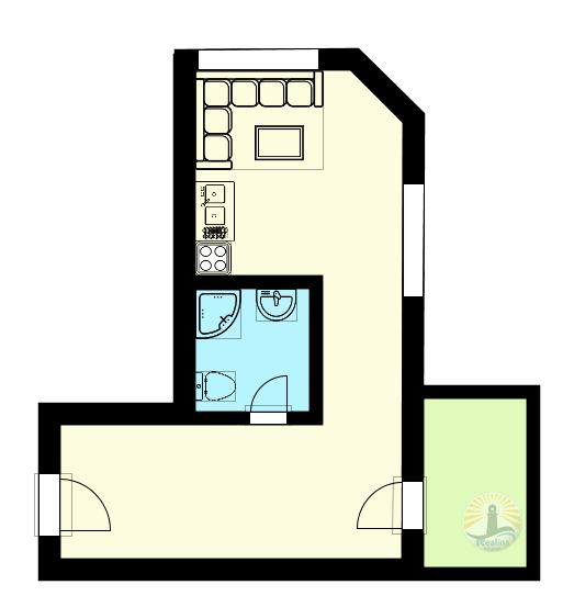 Chic Apartament cu un dormitor în Pomorie - 0