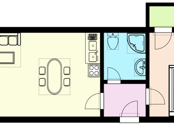 Pomorie'de tek yatak odalı geniş daire - 0