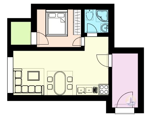 Apartament spațios cu un dormitor în Pomorie - 0