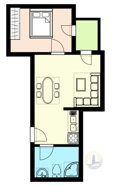 Schönes Apartment mit einem Schlafzimmer in Pomorie - 0