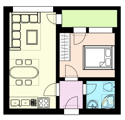 Appartement mit einem Schlafzimmer in Pomorie - 0